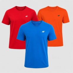 KOMPLET KOSZULEK MĘSKICH 4F T-SHIRT SPORTOWY 3PAK ZESTAW NA CO DZIEŃ. T-shirty męskie 4f, m, bez wzorów, z bawełny, bez kołnierzyka. Za 117.00 zł.