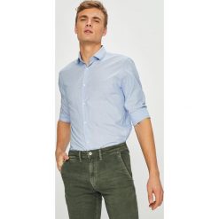 Jack & Jones - Koszula. Niebieskie koszule męskie Jack & Jones, l, bez wzorów, z bawełny, bez kołnierzyka, bez ramiączek. W wyprzedaży za 79.90 zł.