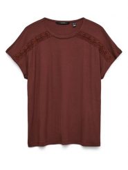 Vero Moda Bluzka w kolorze brązowym rozmiar: M. Brązowe bluzki damskie Vero Moda, m, bez wzorów, z wiskozy, klasyczne, bez kołnierzyka, bez ramiączek. Za 56.93 zł.