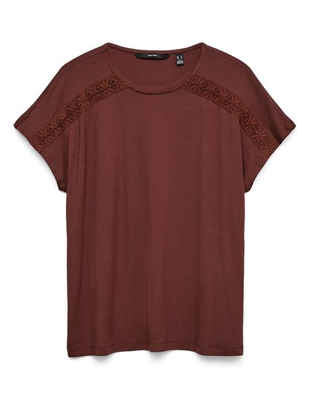 Vero Moda Bluzka w kolorze brązowym rozmiar: M. Brązowe bluzki damskie Vero Moda, m, bez wzorów, z wiskozy, klasyczne, bez kołnierzyka, bez ramiączek. Za 56.93 zł.