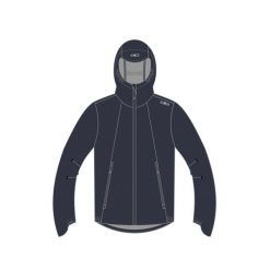 Kurtka nieprzemakalna z stałym kapturem CMP. Brązowe kurtki męskie CMP, bez wzorów, sportowe. Za 401.00 zł.