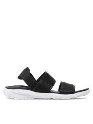 Clara Barson Sandały WSS20555-03 Czarny. Czarne sandały damskie Clara Barson, bez wzorów, z materiału, bez obcasa, na płaskiej podeszwie. Za 49.99 zł.
