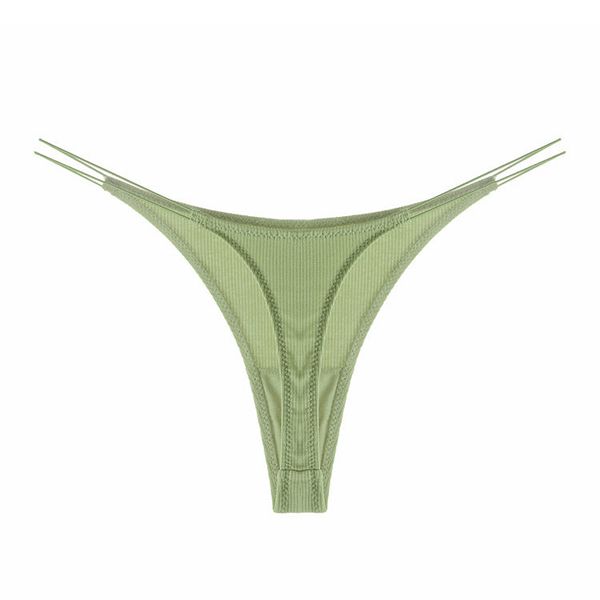 Stringi z cienkimi paseczkami z wysokiej jakości materiału Pauline. Żółte stringi damskie Intica, m, bez wzorów, z materiału. W wyprzedaży za 69.00 zł.