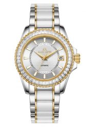 ALAIN ASTER Zegarek kwarcowy w kolorze srebrno-złoto-białym rozmiar: onesize. Szare, analogowe zegarki damskie ALAIN ASTER, ze stali. Za 1,348.99 zł.