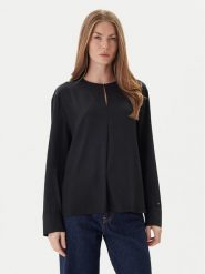 Tommy Hilfiger Bluzka WW0WW47339 Czarny Relaxed Fit. Czarne topy sportowe damskie Tommy Hilfiger, bez wzorów, z wiskozy, bez ramiączek. Za 389.99 zł.