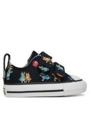 Converse Trampki Converse x Bluey Chuck Taylor All Star Easy On A16464C Czarny. Czarne trampki i tenisówki chłopięce Converse, bez wzorów, z materiału, retro, bez zapięcia. Za 199.99 zł.