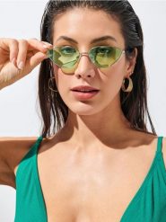 Okulary przeciwsłoneczne - zielony. Zielone okulary przeciwsłoneczne damskie Sinsay. Za 19.99 zł.