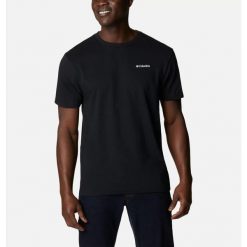 Koszulka turystyczna męska Columbia CSC Basic Logo Short Sleeve T-Shirt. Czarne t-shirty męskie Columbia, m, bez wzorów, bez kołnierzyka. Za 91.99 zł.