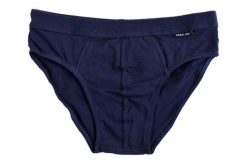 Klasyczne Męskie Slipy, Bawełna z Elastanem, Granatowe – Pako Jeans. Niebieskie slipki męskie Pako Jeans, bez wzorów, z bawełny. Za 33.00 zł.