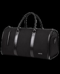 Elegancka torba na garnitur 2w1 WINGS BLACK. Czarne torebki klasyczne damskie Wings, bez wzorów, z materiału, bez dodatków. Za 189.90 zł.