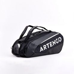 Torba do tenisa Thermobag Artengo XL Pro na 12 rakiet Gael Monfils. Czarne torebki klasyczne damskie ARTENGO, bez wzorów, z materiału, duże, bez dodatków. Za 349.99 zł.