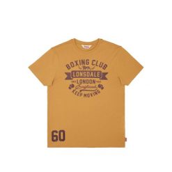 T-shirt Lonsdale Gruting. Brązowe t-shirty męskie Lonsdale, l, bez wzorów, z bawełny, bez kołnierzyka. Za 137.50 zł.