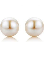 Revoni Kolczyki-wkrętki w kolorze białym z perłami rozmiar: onesize. Białe kolczyki damskie Revoni, z perłą, złote, z zapięciem typu bigiel. Za 331.46 zł.