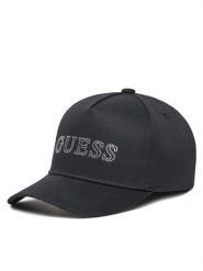 Guess Czapka z daszkiem J5RZ40 WO08O Czarny. Czarne czapki dziecięce Guess, z aplikacjami, z bawełny. Za 79.99 zł.