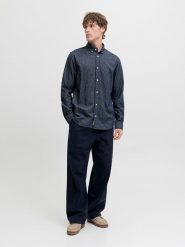 Jack & Jones Koszula - Regular fit - w kolorze granatowym rozmiar: XXL. Niebieskie koszule męskie Jack & Jones, xxl, bez wzorów, z bawełny, bez kołnierzyka, bez ramiączek. Za 104.99 zł.