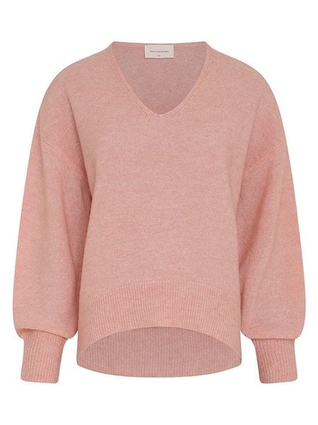 MOSS COPENHAGEN Sweter w kolorze jasnoróżowym rozmiar: S/M. Różowe swetry klasyczne damskie MOSS COPENHAGEN, m, z wełny, bez kołnierzyka. Za 209.95 zł.