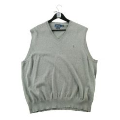 Second life - Polo Ralph Lauren sweter męski bawełna Pima szary - Jak nowy. Szare swetry męskie Ralph Lauren, l, bez wzorów, z bawełny, bez kołnierzyka. Za 170.36 zł.