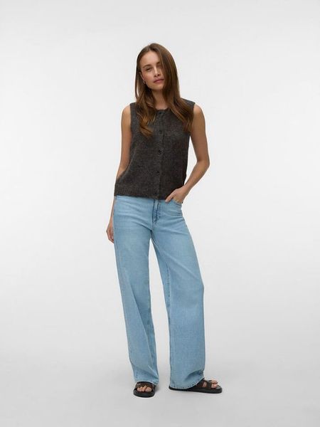 Vero Moda Kamizelka dzianinowa w kolorze brązowym rozmiar: L. Brązowe kamizelki damskie Vero Moda, l, z dzianiny. Za 109.95 zł.