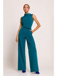 Made of emotion Kombinezon w kolorze niebieskim rozmiar: M. Niebieskie kombinezony damskie Made Of Emotion, m, bez wzorów, bez kołnierzyka, bez ramiączek. Za 300.92 zł.