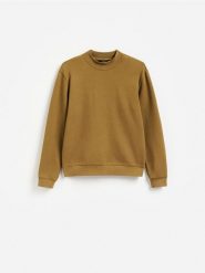 Bluza z półgolfem - ciemnozielony. Zielone bluzy bez kaptura męskie Reserved, l, z bawełny. Za 99.99 zł.
