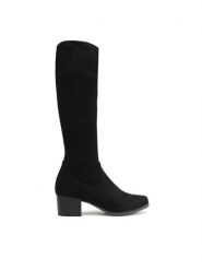 Caprice Kozaki 9-25506-41 Czarny. Czarne kozaki damskie Caprice, z materiału, bez obcasa, na słupku. Za 379.99 zł.