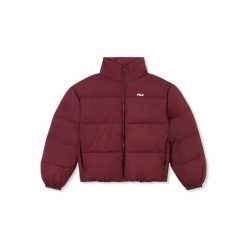 Damska kurtka puchowa Fila Cimone. Czerwone kurtki damskie Fila, bez wzorów, z puchu, bez kaptura. Za 480.70 zł.