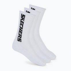 Skarpety męskie SKECHERS 1/2 Terry Crew 3. Białe skarpetki męskie Skechers, bez wzorów, z bawełny. Za 39.99 zł.