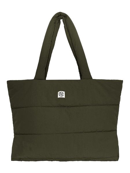MOSS COPENHAGEN Shopper bag "Sasja" w kolorze khaki rozmiar: onesize. Brązowe shopper bag damskie MOSS COPENHAGEN, bez wzorów, z materiału, bez dodatków. Za 130.99 zł.