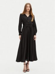 Guess Sukienka wieczorowa W5PK1X WD8G2 Czarny Regular Fit. Czarne sukienki damskie Guess, s, z aplikacjami, z syntetyku, wizytowe, bez kołnierzyka, bez ramiączek. Za 619.99 zł.
