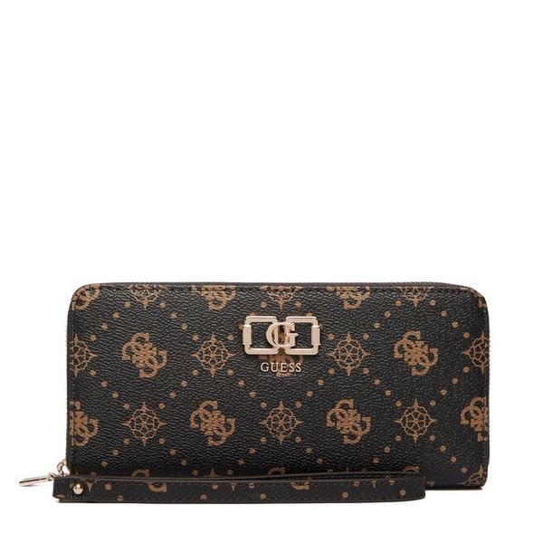 Portfel Guess. Brązowe portfele damskie Guess, z aplikacjami. Za 299.99 zł.