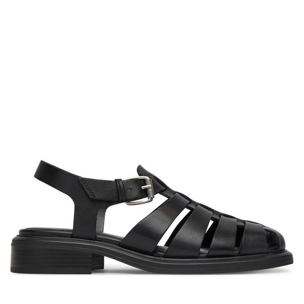 Sandały Vagabond Shoemakers. Czarne sandały damskie Vagabond Shoemakers, bez wzorów, bez obcasa, na płaskiej podeszwie. Za 669.99 zł.