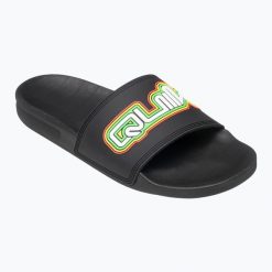 Sandały wsuwane RIVI Czarny Mężczyźni. Czarne klapki i japonki męskie Quiksilver, z gumy, bez zapięcia. Za 129.99 zł.