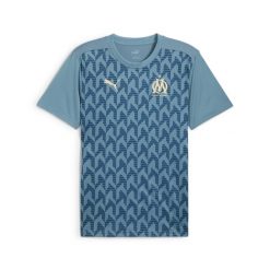 Męska koszulka przedmeczowa z krótkim rękawem Olympique Marsylia PUMA. Niebieskie t-shirty sportowe męskie Puma, m, bez ramiączek, do piłki nożnej. W wyprzedaży za 177.00 zł.