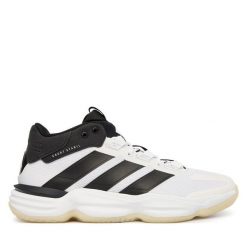 Buty halowe adidas. Białe buty sportowe na co dzień męskie Adidas, bez zapięcia. Za 429.99 zł.