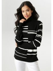 Aniston Golf w kolorze czarno-białym rozmiar: 38. Czarne golfy damskie Aniston, bez wzorów, bez ramiączek. Za 69.75 zł.