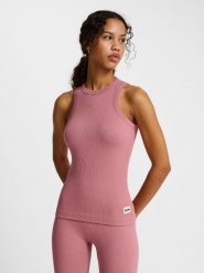 Damski bezszwowy tank top Hummel Pulse. Fioletowe topy sportowe damskie HUMMEL, l, bez wzorów, z materiału, bez ramiączek. Za 128.00 zł.