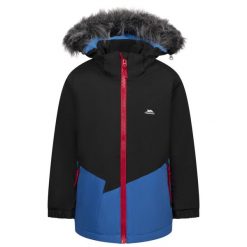 Trespass Deen - Męska kurtka przeciwdeszczowa czarna. Czarne kurtki męskie Trespass, m, bez wzorów, z futra, bez kaptura. Za 356.99 zł.