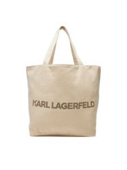 KARL LAGERFELD Torebka A2W50024 Beżowy. Brązowe torebki klasyczne damskie Karl Lagerfeld, bez wzorów, z materiału, bez dodatków. Za 249.99 zł.