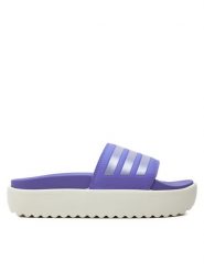 Adidas Klapki adilette Platform IF6922 Fioletowy. Fioletowe klapki damskie Adidas, bez wzorów, ze skóry, bez obcasa. Za 149.99 zł.