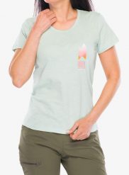 Koszulka wspinaczkowa damska Edelrid Highball T-Shirt V. Zielone t-shirty damskie EDELRID, xs, bez wzorów, z bawełny, bez kołnierzyka. Za 125.39 zł.