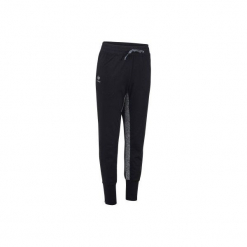Spodnie tenisowe Warm 500 damskie. Czarne spodnie materiałowe damskie ARTENGO, l, z elastanu, na fitness i siłownię. W wyprzedaży za 54.99 zł.