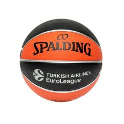 Koszulka SPALDING Varsity TF150 Euroleague - 5. Brązowe t-shirty damskie Spalding, bez wzorów, z gumy, bez kołnierzyka. Za 188.23 zł.