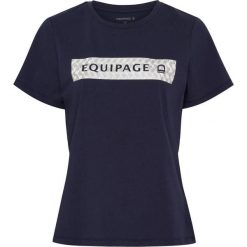 T-shirt dziewczęcy Equipage Vera. Niebieskie koszulki dziewczęce EQUIPAGE, m, bez wzorów, z materiału, bez ramiączek. Za 161.50 zł.