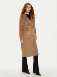 Marciano Guess Płaszcz wełniany 4BGL07 7045A Brązowy Regular Fit. Brązowe płaszcze damskie Marciano Guess, na zimę, z aplikacjami, z wełny. Za 2,149.00 zł.