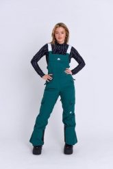Spodnie ogrodniczki Yeh Girl Bib Pant - leśna zieleń. Zielone spodnie materiałowe damskie OOSC, bez wzorów, z materiału, retro. Za 1,078.99 zł.