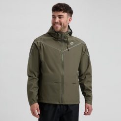 Kurtka na deszcz unisex Rogelli Commuter Essential. Zielone kurtki damskie Rogelli, xl, bez wzorów, biznesowe, bez kaptura. Za 313.00 zł.