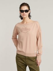 G-Star Bluza w kolorze jasnoróżowym rozmiar: L. Różowe bluzy bez kaptura damskie G-Star, l, z bawełny. Za 131.74 zł.