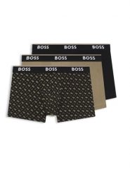 Hugo Boss Underwear Bokserki (3 pary) w kolorze oliwkowo-czarnym rozmiar: L. Brązowe bokserki męskie Hugo Boss Underwear, bez wzorów. Za 148.95 zł.