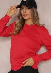 Czerwona Bluza Diyo. Czerwone bluzy bez kaptura damskie Renee, l, z jeansu. Za 39.99 zł.