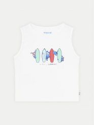 Mayoral Top 1036 Biały Regular Fit. Białe t-shirty chłopięce Mayoral, bez wzorów, z bawełny, bez ramiączek. Za 49.99 zł.
